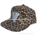 Fashion Leopard Cotton with Flat Embroidery Six Panel Snapback Caps (TF-Sn167)